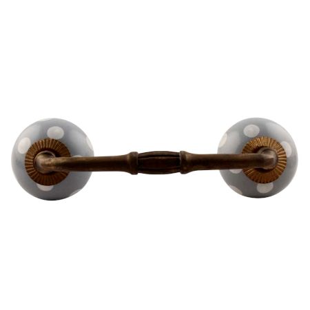 Grey Dotted Ceramic Bridge Handle